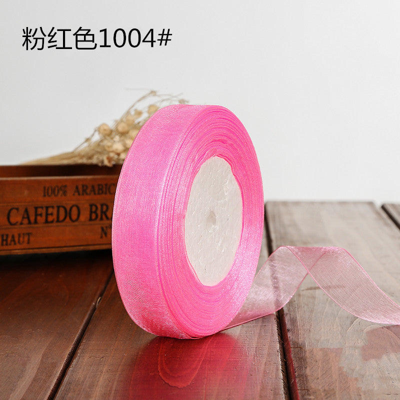 1.5cm Organza Ribbon for Decoration 45m / DIY Crafts / Bag Sewing – Polyester Organza Ribbon