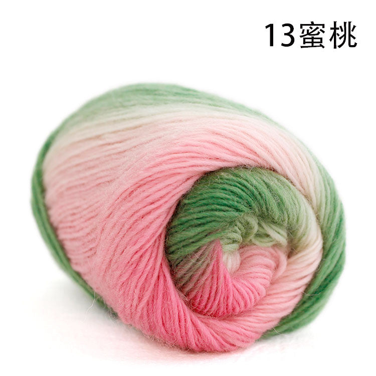 50g- Long Gradient Wool Yarn | 100% Fine Wool | Crochet & Knitting Yarn 50g Benang Kait