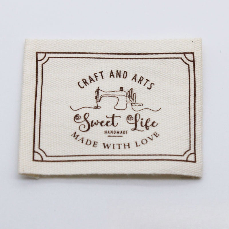 5pcs DIY Cotton Fabric Labels – Handmade Label Tag | Large Plain White Cotton Tape for Clothing Tags & Handmade Crafts