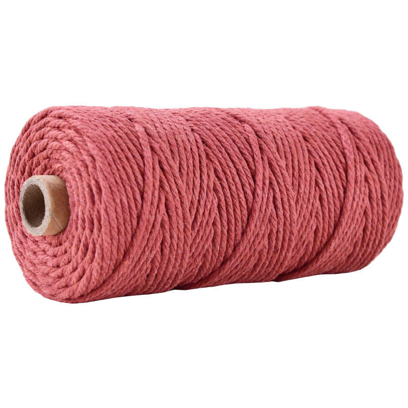 3mm Colorful Cotton Rope 100 meters | DIY Macrame Craft Cord | Thick Twisted String | Cotton Cord Yarn