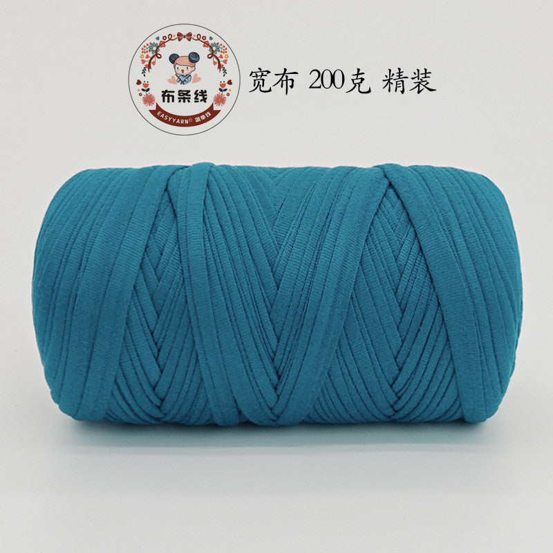 200g Premium T-Shirt Yarn | Flat Yarn | Crochet Knitting Yarn | Benang Kait T Shirt | Elastic Fabric Cloth Yarn
