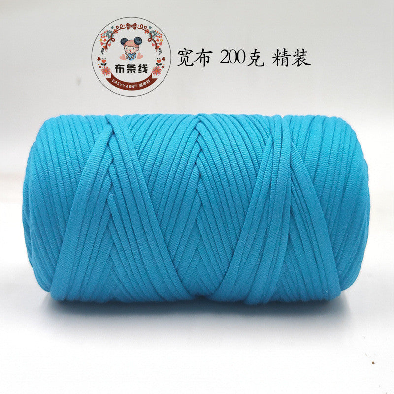 200g Premium T-Shirt Yarn | Flat Yarn | Crochet Knitting Yarn | Benang Kait T Shirt | Elastic Fabric Cloth Yarn