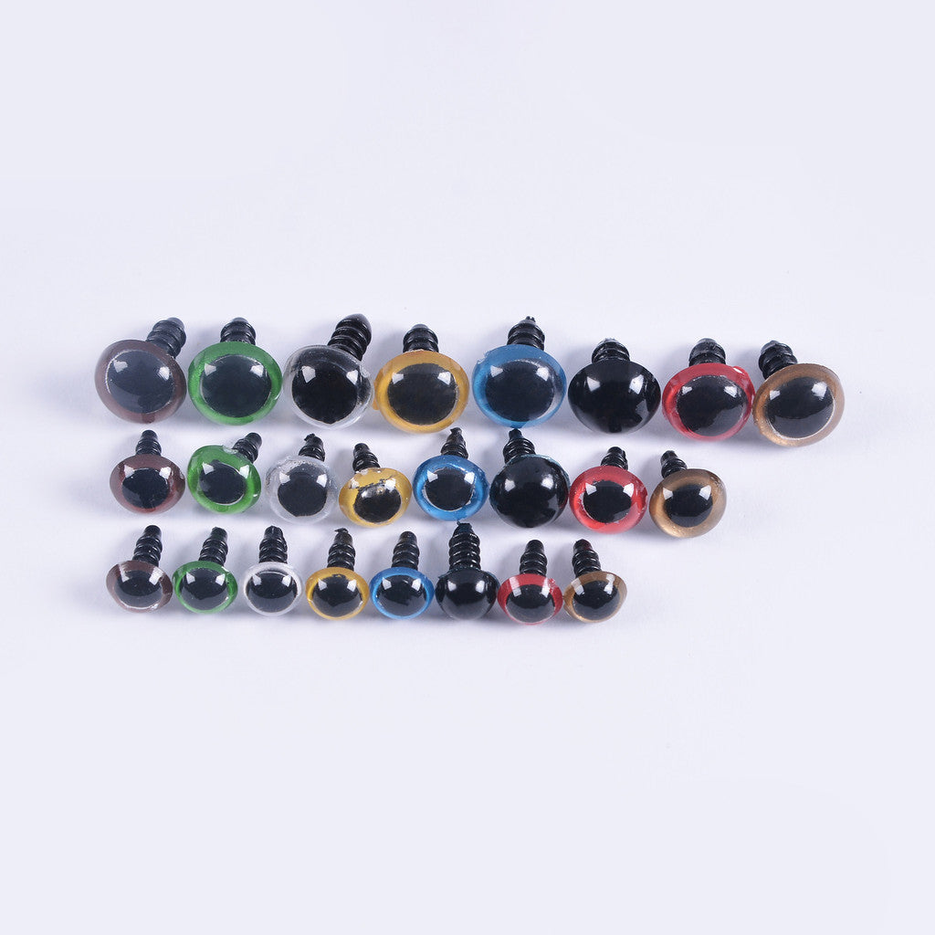 10pcs- Safety eyes 8 - 20mm | Screw Doll Eye with stopper | Mushroom eyes | Bear Eye | Amigurumi Eyes Plastic