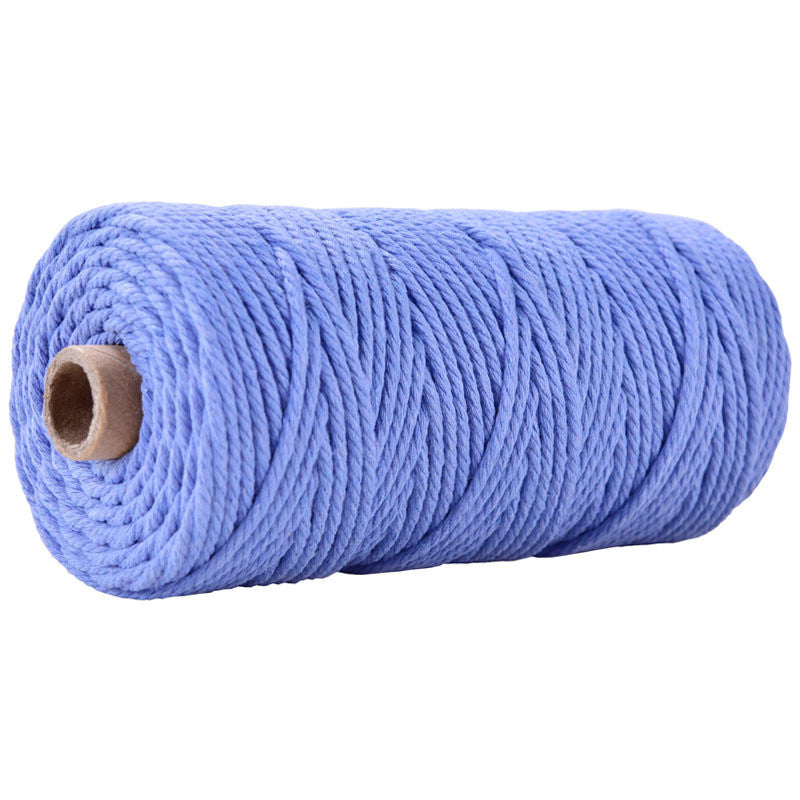 3mm Colorful Cotton Rope 100 meters | DIY Macrame Craft Cord | Thick Twisted String | Cotton Cord Yarn