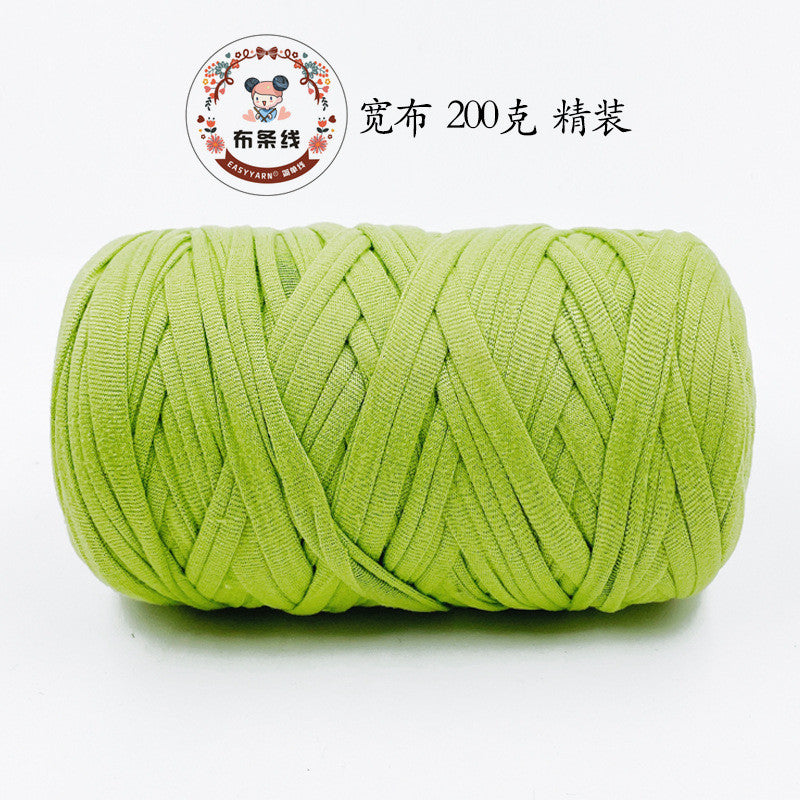 200g Premium T-Shirt Yarn | Flat Yarn | Crochet Knitting Yarn | Benang Kait T Shirt | Elastic Fabric Cloth Yarn