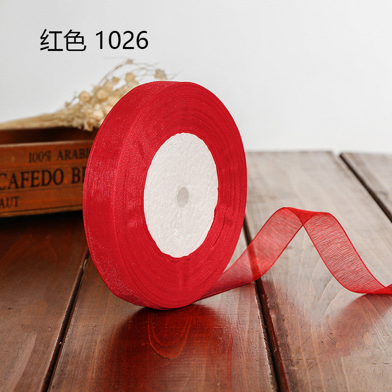 1.5cm Organza Ribbon for Decoration 45m / DIY Crafts / Bag Sewing – Polyester Organza Ribbon