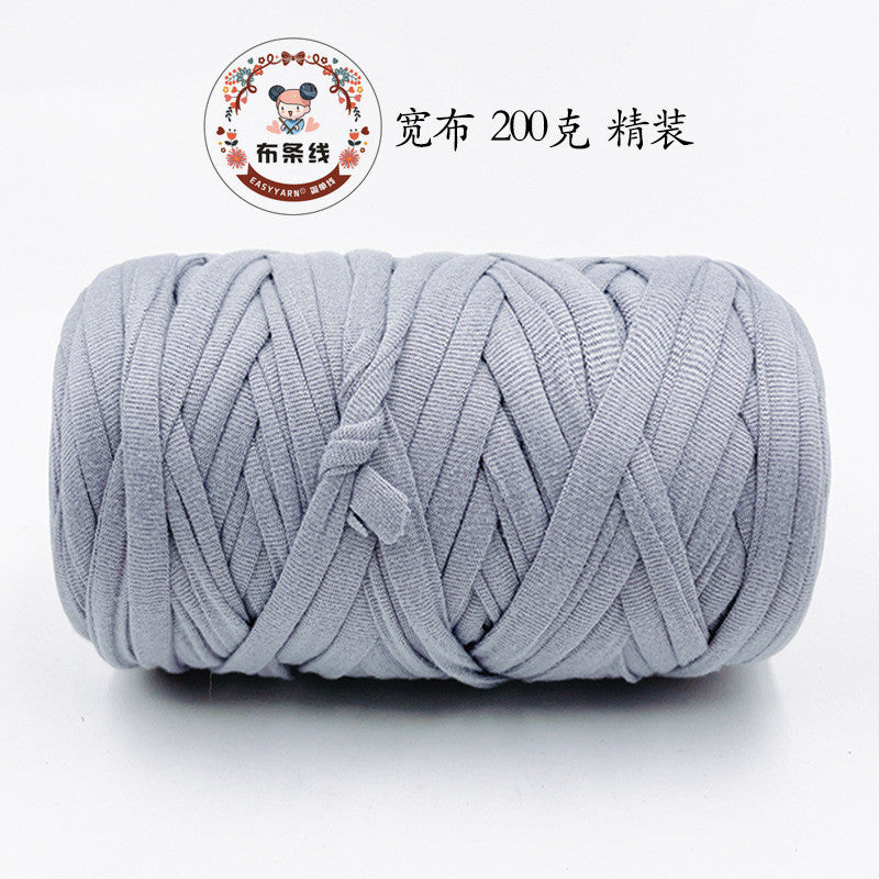 200g Premium T-Shirt Yarn | Flat Yarn | Crochet Knitting Yarn | Benang Kait T Shirt | Elastic Fabric Cloth Yarn