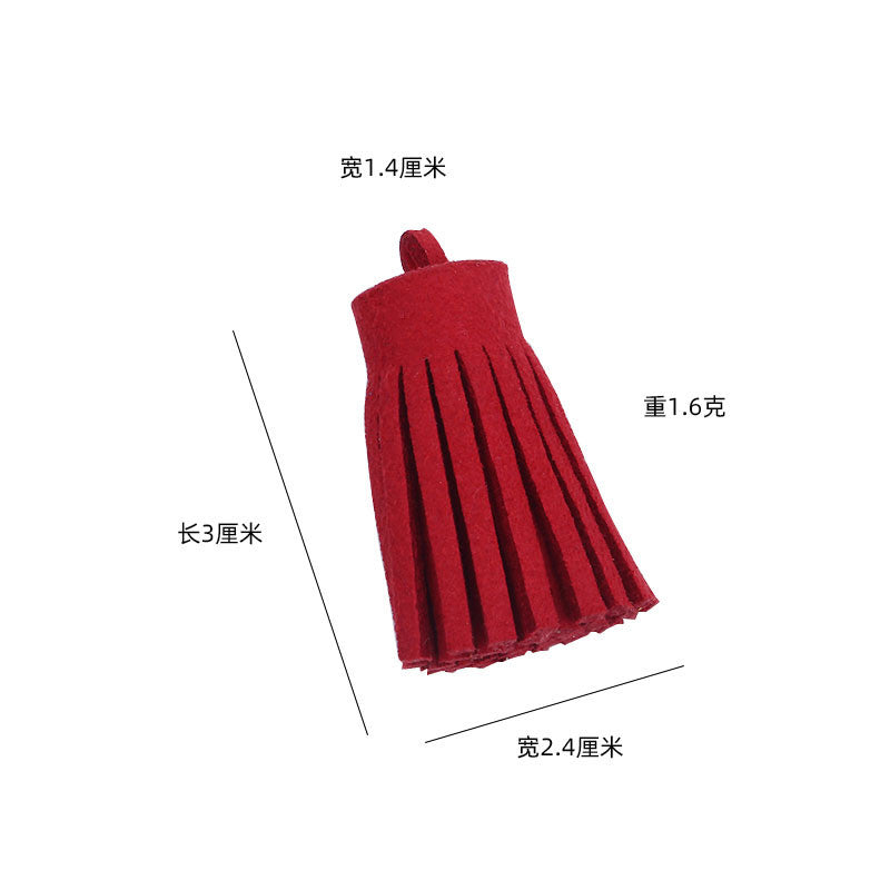 3cm Suede Tassel Charm | Bag Pendant | Double-Sided Microfiber PU Tassel Accessory | Keychain Tassel