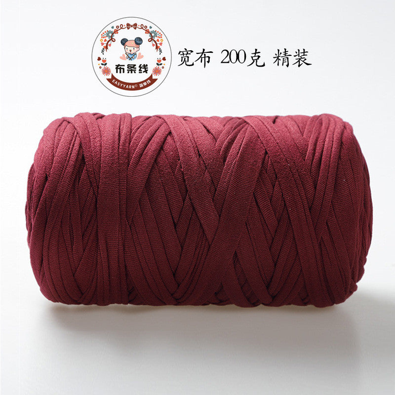 200g Premium T-Shirt Yarn | Flat Yarn | Crochet Knitting Yarn | Benang Kait T Shirt | Elastic Fabric Cloth Yarn