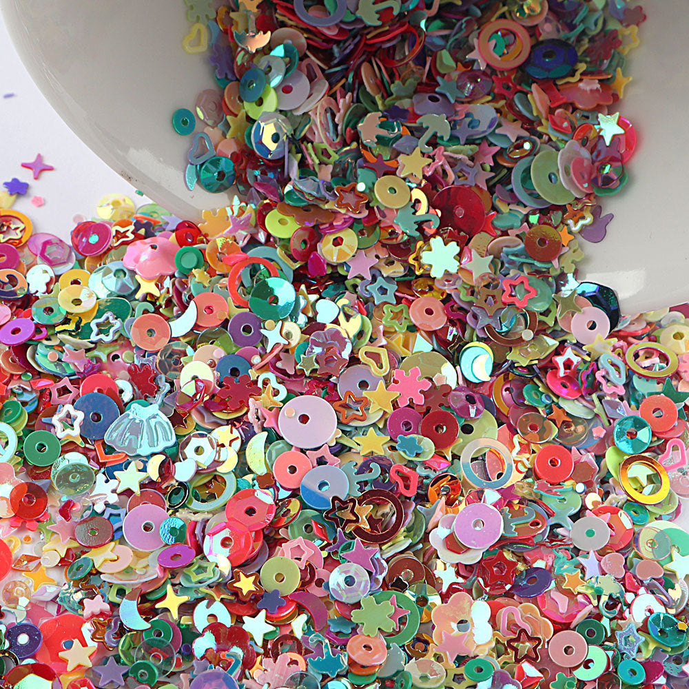 20g- Colorful Sequins for DIY Decoration | Shiny Paillettes | Labuci Bunga | Shiny Sequin | Labuci Manik Baju