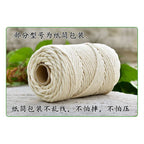 4mm Macrame Cotton Rope 100 meters | DIY Macrame Craft Cord | Thick Twisted String | Cotton Cord Yarn