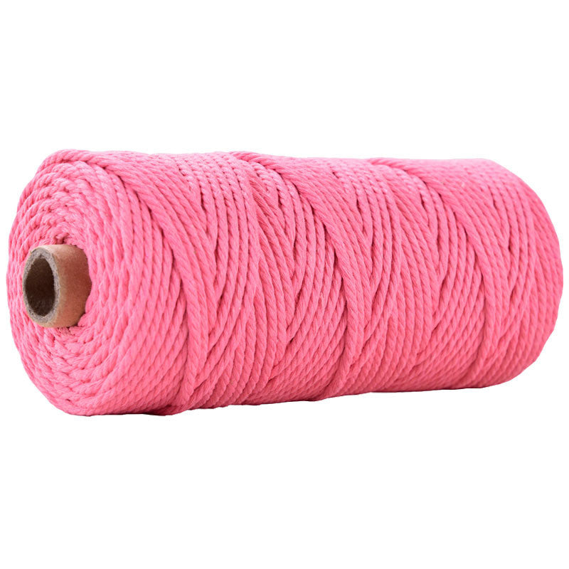 3mm Colorful Cotton Rope 100 meters | DIY Macrame Craft Cord | Thick Twisted String | Cotton Cord Yarn
