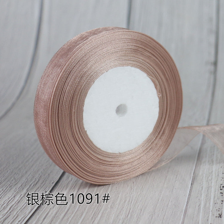 1.5cm Organza Ribbon for Decoration 45m / DIY Crafts / Bag Sewing – Polyester Organza Ribbon