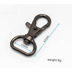 2pcs- Premium Metal Swivel Snap Hook | Flat Fish Mouth Lobster Clasp | Keychain & Bag Connector | DIY Craft Accessories