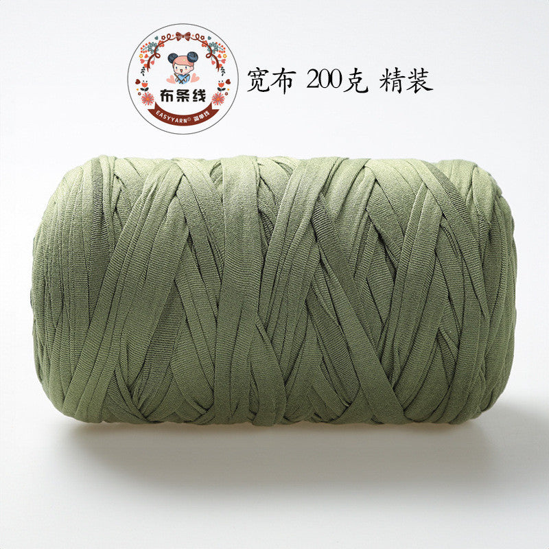200g Premium T-Shirt Yarn | Flat Yarn | Crochet Knitting Yarn | Benang Kait T Shirt | Elastic Fabric Cloth Yarn
