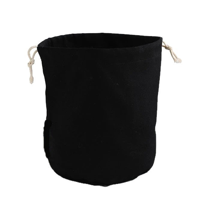 Canvas Drawstring Bucket Bag Organizer – Round Base Storage Pouch, Inner Pocket Insert, Dust Bag