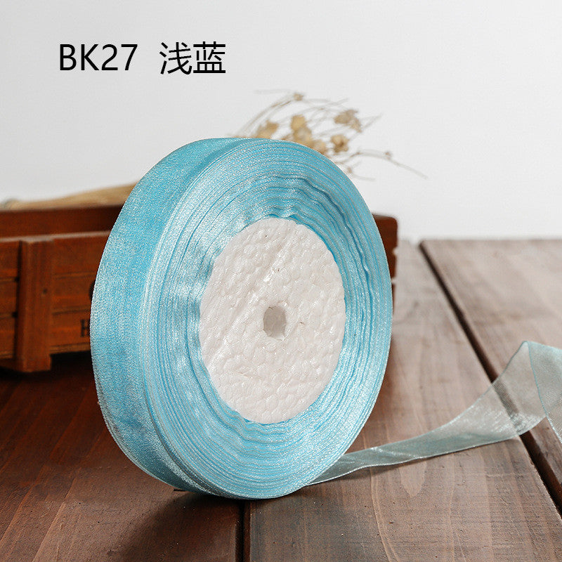 1.5cm Organza Ribbon for Decoration 45m / DIY Crafts / Bag Sewing – Polyester Organza Ribbon