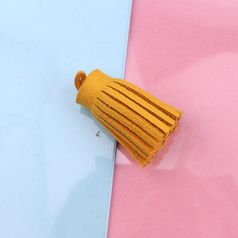 3cm Suede Tassel Charm | Bag Pendant | Double-Sided Microfiber PU Tassel Accessory | Keychain Tassel