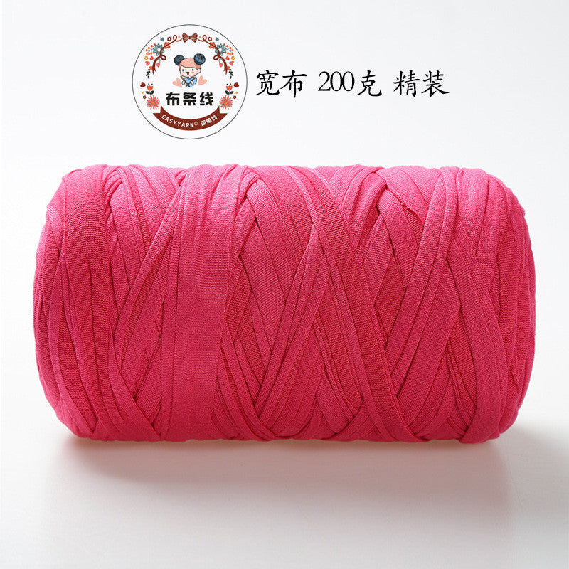 200g Premium T-Shirt Yarn | Flat Yarn | Crochet Knitting Yarn | Benang Kait T Shirt | Elastic Fabric Cloth Yarn