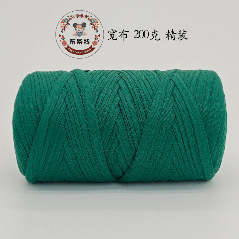 200g Premium T-Shirt Yarn | Flat Yarn | Crochet Knitting Yarn | Benang Kait T Shirt | Elastic Fabric Cloth Yarn