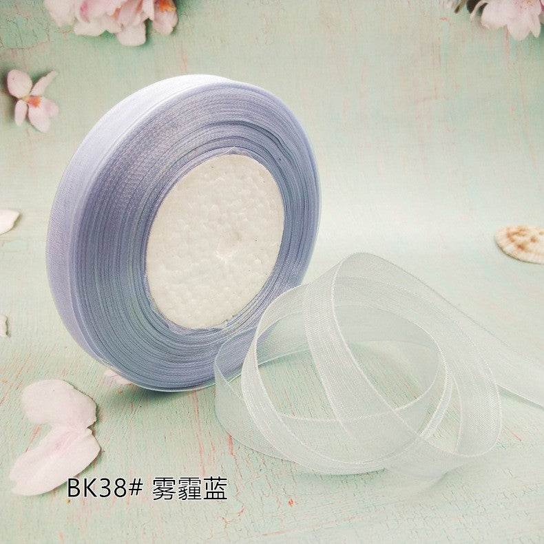 1.5cm Organza Ribbon for Decoration 45m / DIY Crafts / Bag Sewing – Polyester Organza Ribbon