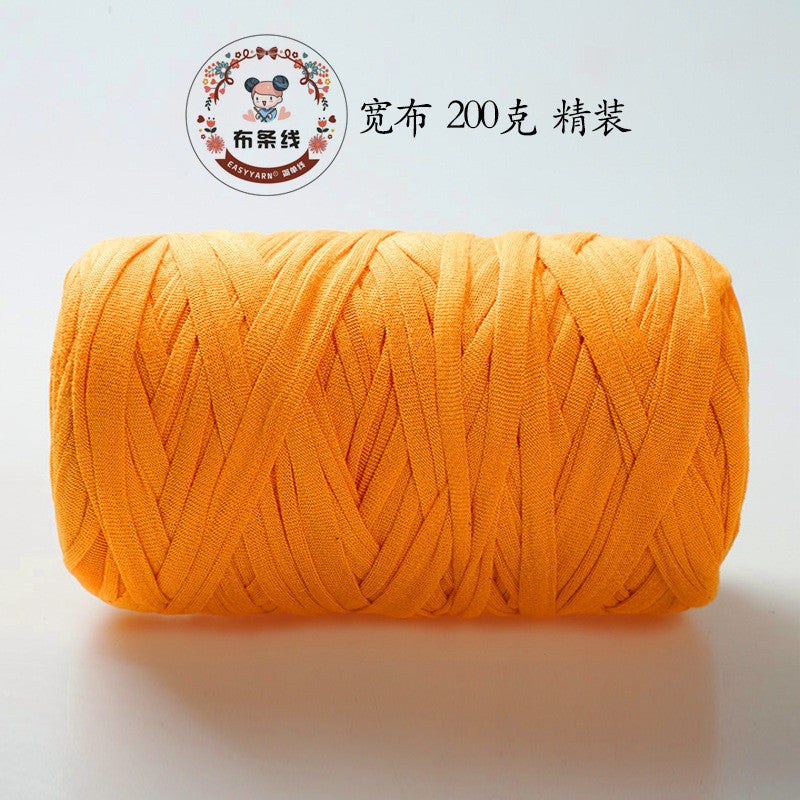 200g Premium T-Shirt Yarn | Flat Yarn | Crochet Knitting Yarn | Benang Kait T Shirt | Elastic Fabric Cloth Yarn