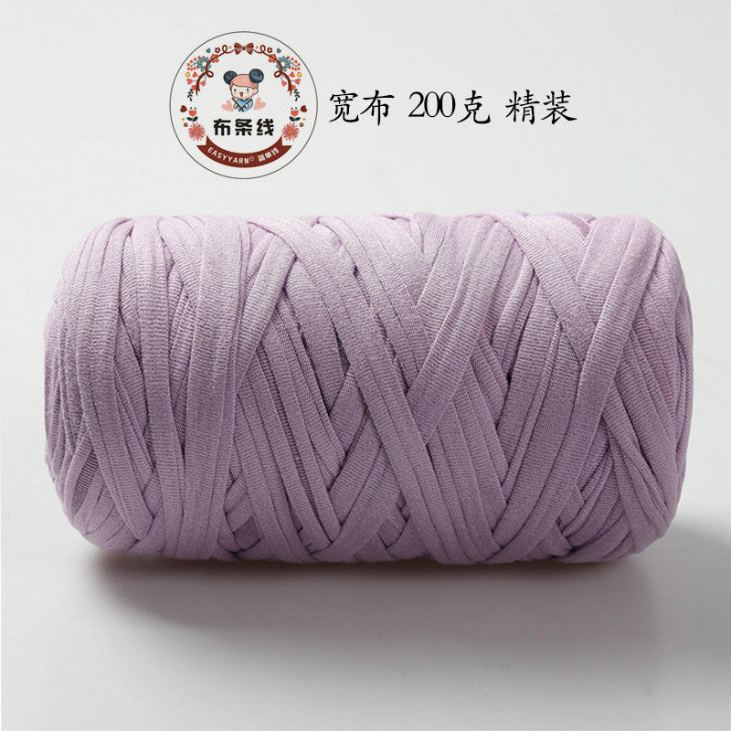 200g Premium T-Shirt Yarn | Flat Yarn | Crochet Knitting Yarn | Benang Kait T Shirt | Elastic Fabric Cloth Yarn