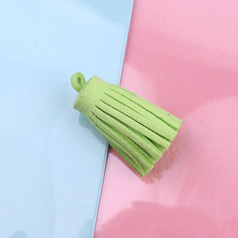 3cm Suede Tassel Charm | Bag Pendant | Double-Sided Microfiber PU Tassel Accessory | Keychain Tassel