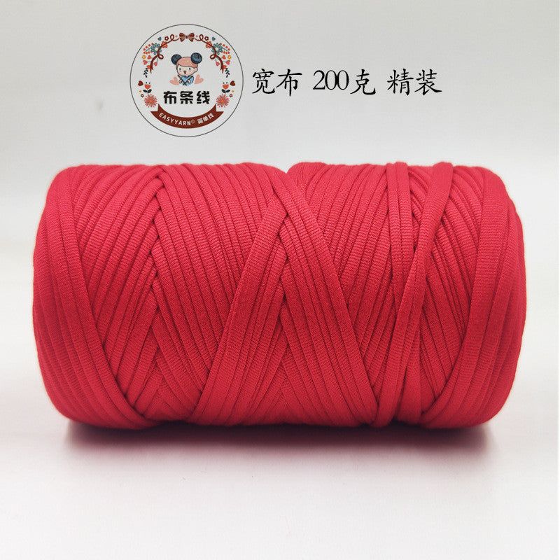 200g Premium T-Shirt Yarn | Flat Yarn | Crochet Knitting Yarn | Benang Kait T Shirt | Elastic Fabric Cloth Yarn