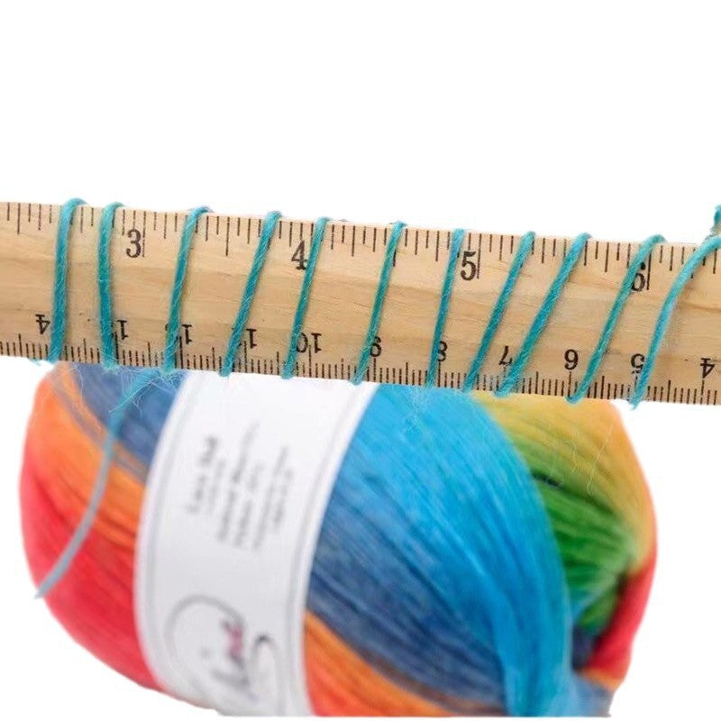 100g- Hand-dyed Wool Yarn | Multicolor Fancy Yarn for DIY Crochet & Knitting | Sweaters, Shawls, Cardigans | Benang Kait
