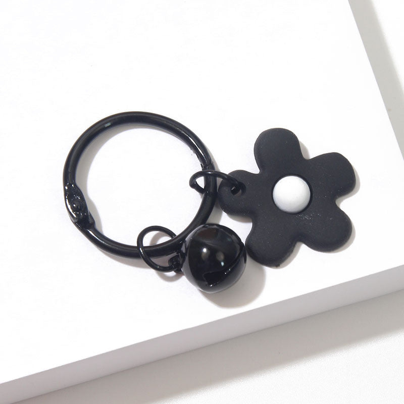 Cute Flower Keychain with Bell | Colorful Charm | Bag Accessory & Gift | Rantai Kunci | Pendant