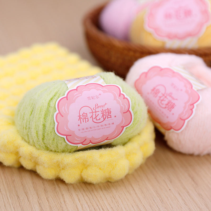 3ply Candy Yarn - 40g Crochet Knitting Yarn | Benang Kapas | Mousse Yarn| Benang Kait 雪妃尔棉花糖线| 慕斯线
