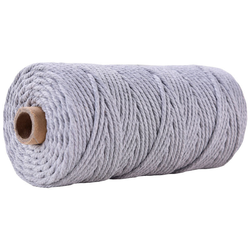 3mm Colorful Cotton Rope 100 meters | DIY Macrame Craft Cord | Thick Twisted String | Cotton Cord Yarn