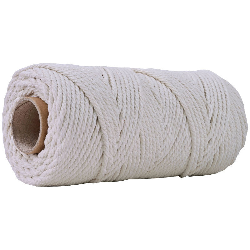 4mm Macrame Cotton Rope 100 meters | DIY Macrame Craft Cord | Thick Twisted String | Cotton Cord Yarn