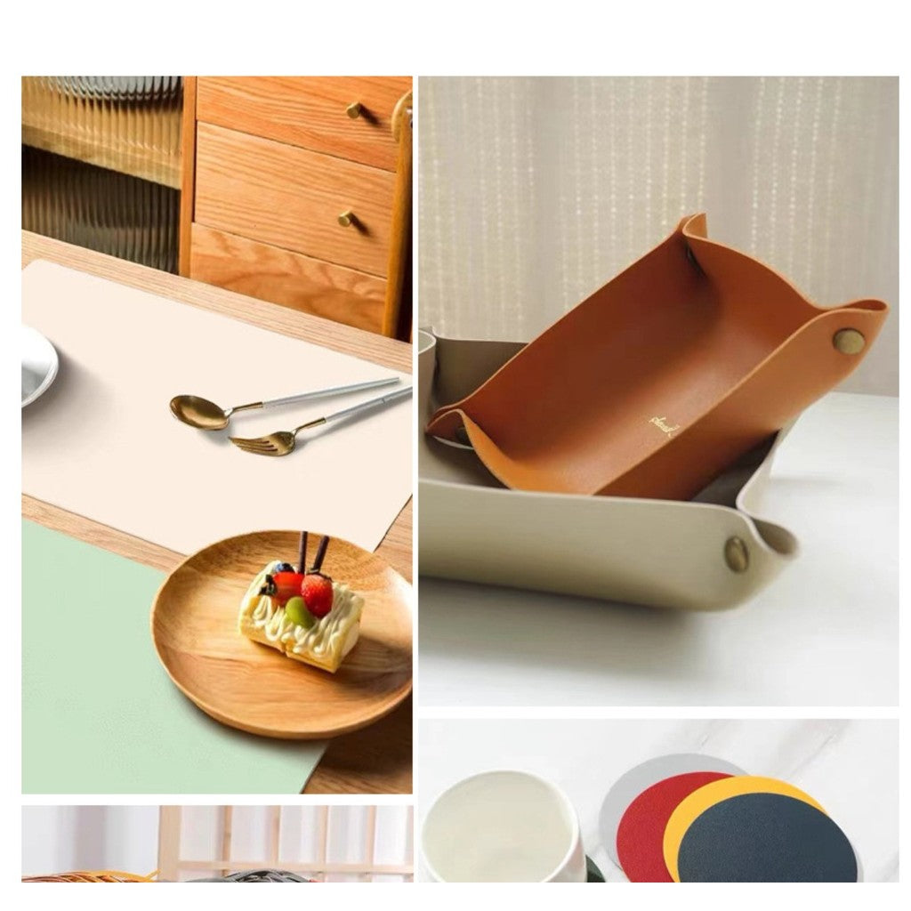 PVC Double-Sided Leather — Litchi & Sheep Texture | Synthetic Leather | Edge-Free Foamed Material