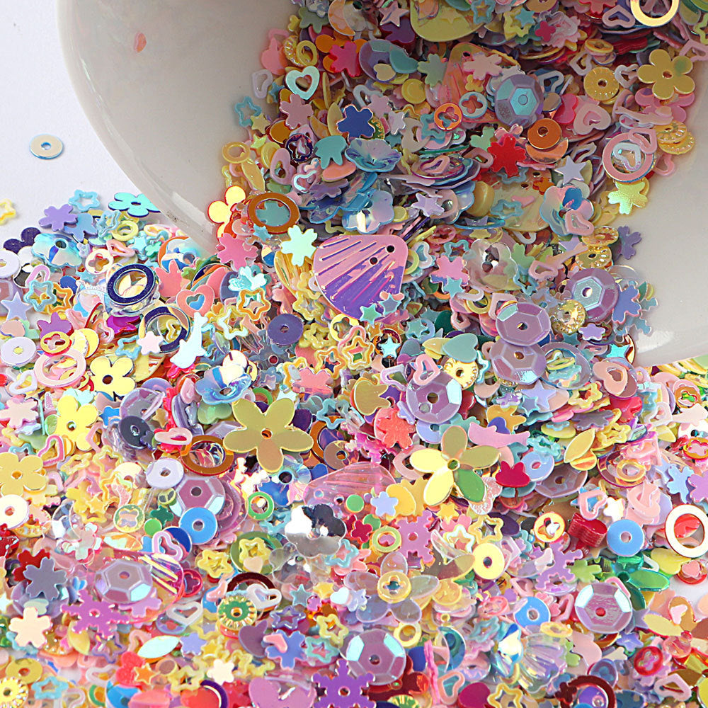 20g- Colorful Sequins for DIY Decoration | Shiny Paillettes | Labuci Bunga | Shiny Sequin | Labuci Manik Baju