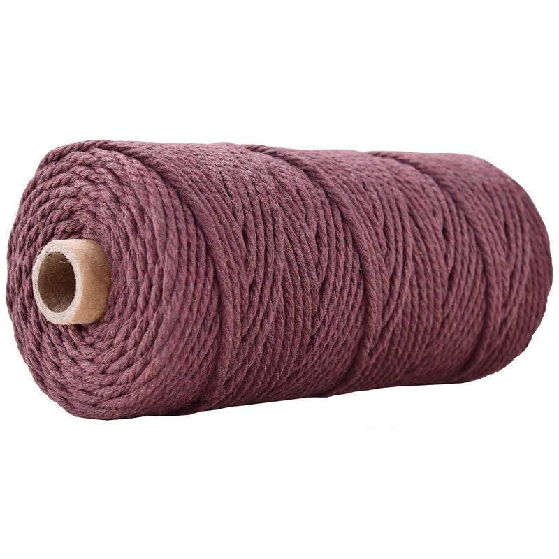 3mm Colorful Cotton Rope 100 meters | DIY Macrame Craft Cord | Thick Twisted String | Cotton Cord Yarn