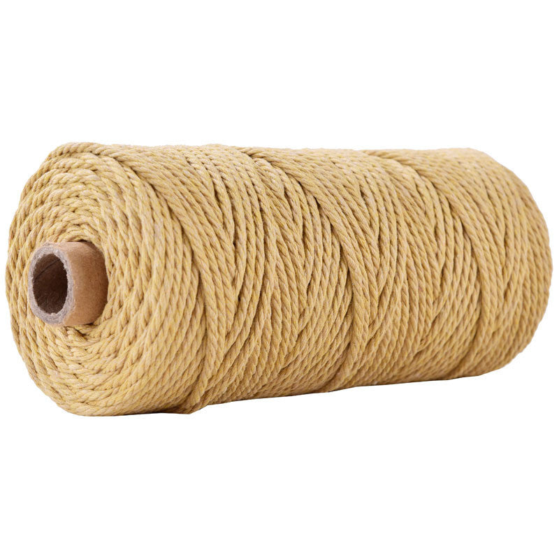 3mm Colorful Cotton Rope 100 meters | DIY Macrame Craft Cord | Thick Twisted String | Cotton Cord Yarn