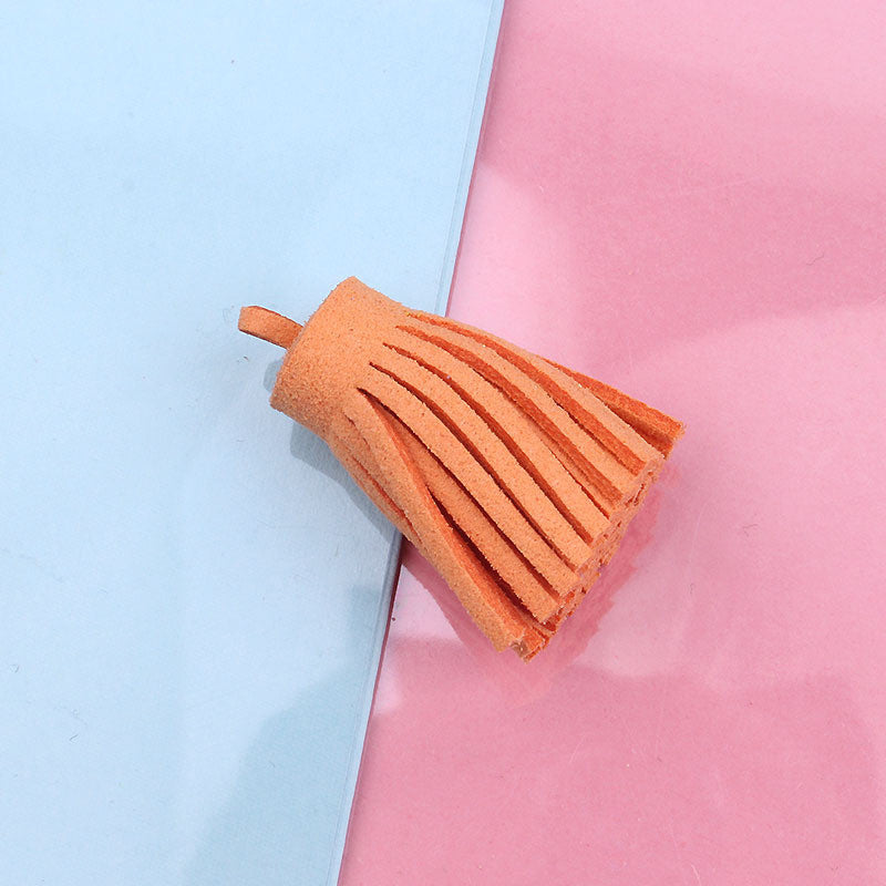 3cm Suede Tassel Charm | Bag Pendant | Double-Sided Microfiber PU Tassel Accessory | Keychain Tassel