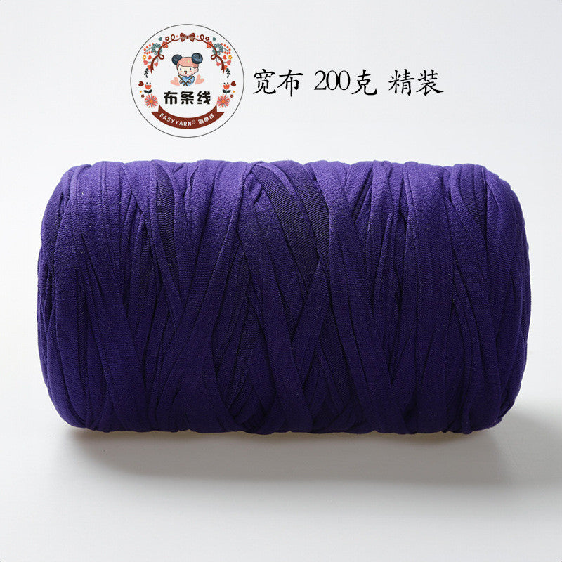 200g Premium T-Shirt Yarn | Flat Yarn | Crochet Knitting Yarn | Benang Kait T Shirt | Elastic Fabric Cloth Yarn
