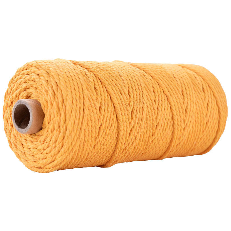 3mm Colorful Cotton Rope 100 meters | DIY Macrame Craft Cord | Thick Twisted String | Cotton Cord Yarn