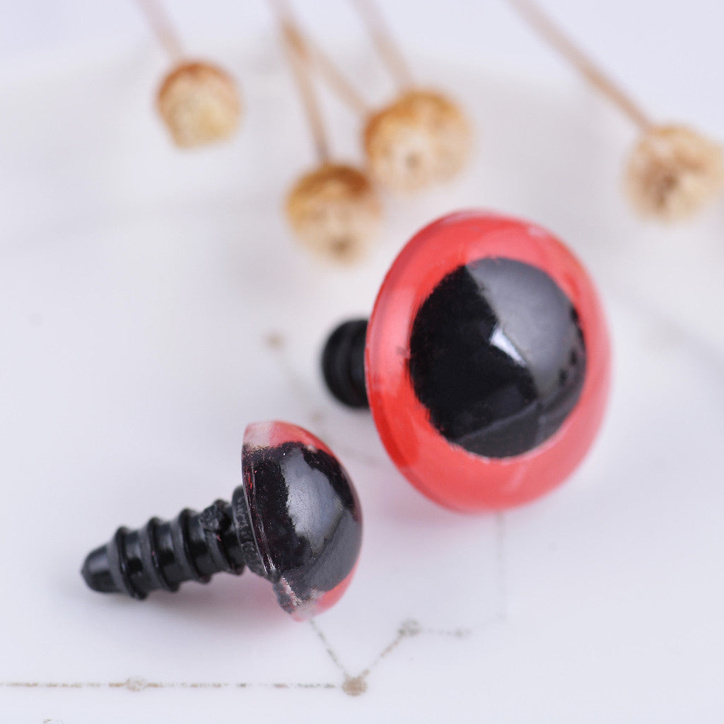 10pcs- Safety eyes 8 - 20mm | Screw Doll Eye with stopper | Mushroom eyes | Bear Eye | Amigurumi Eyes Plastic