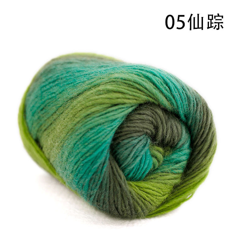 50g- Long Gradient Wool Yarn | 100% Fine Wool | Crochet & Knitting Yarn 50g Benang Kait