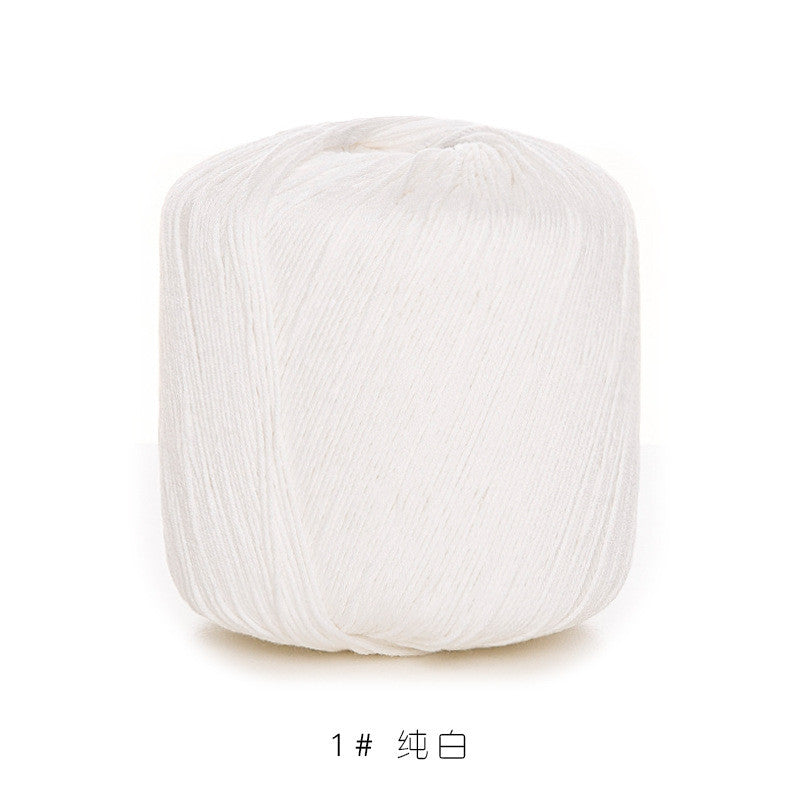 3# Lace Yarn 8ply Mercerized Cotton Crochet Yarn- Fine Yarn | Benang Kait | Crochet Knitting Yarn