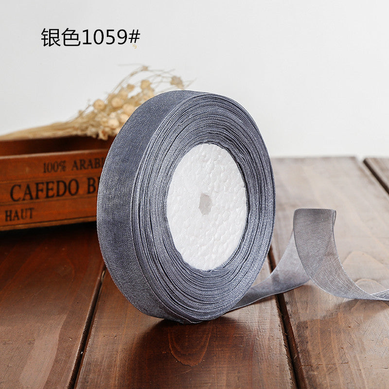 1.5cm Organza Ribbon for Decoration 45m / DIY Crafts / Bag Sewing – Polyester Organza Ribbon