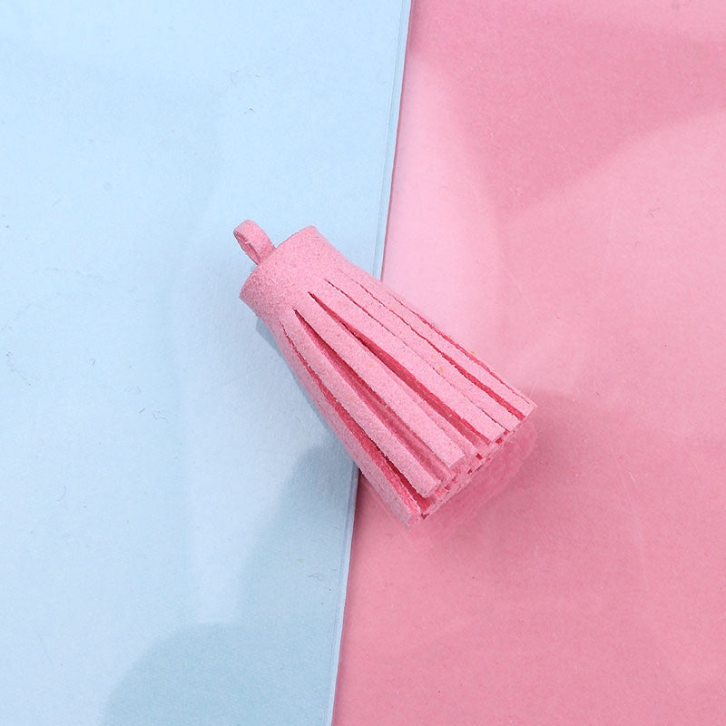 3cm Suede Tassel Charm | Bag Pendant | Double-Sided Microfiber PU Tassel Accessory | Keychain Tassel
