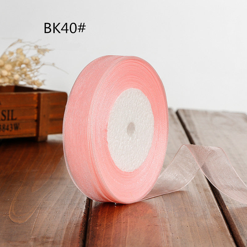 1.5cm Organza Ribbon for Decoration 45m / DIY Crafts / Bag Sewing – Polyester Organza Ribbon