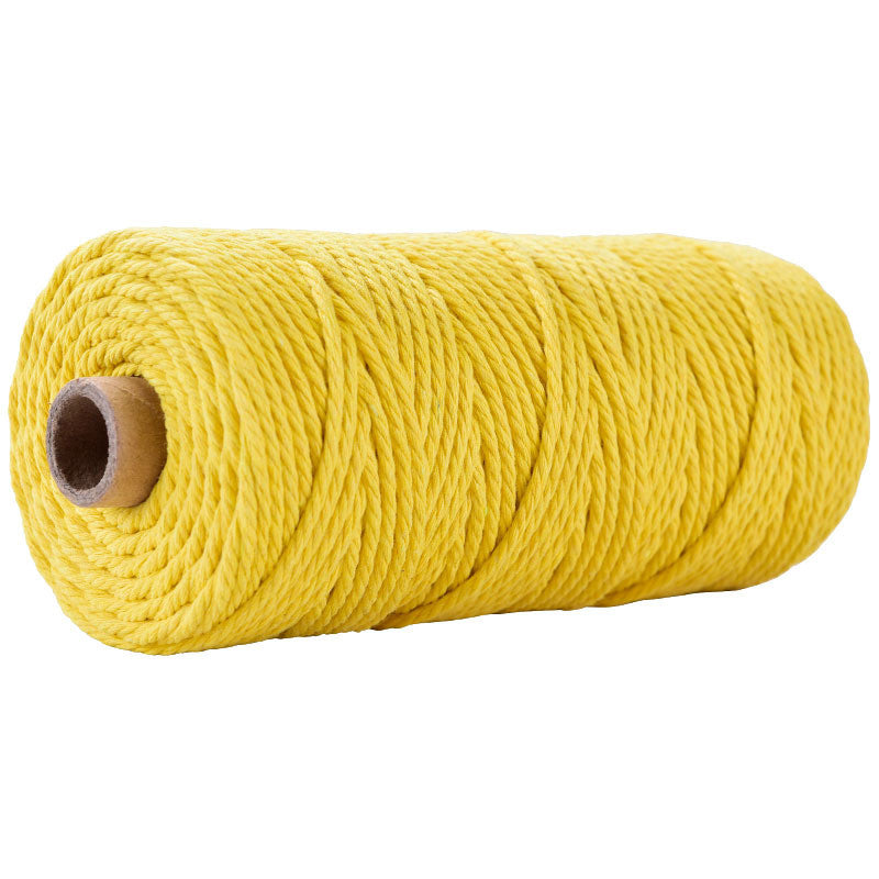 3mm Colorful Cotton Rope 100 meters | DIY Macrame Craft Cord | Thick Twisted String | Cotton Cord Yarn