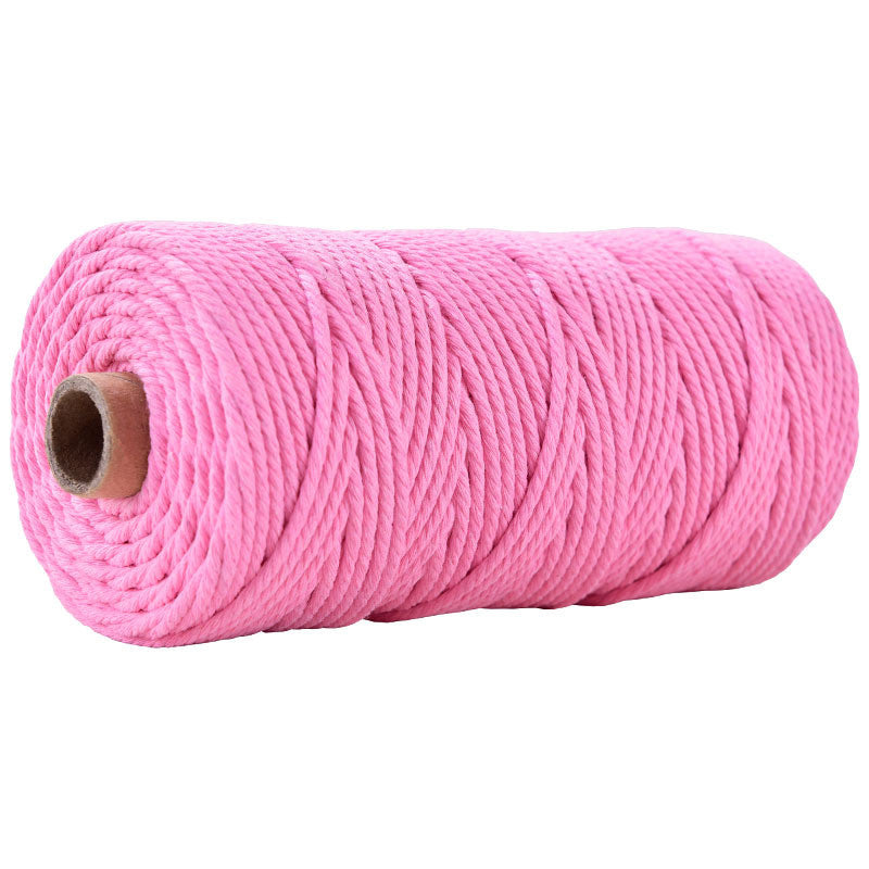 3mm Colorful Cotton Rope 100 meters | DIY Macrame Craft Cord | Thick Twisted String | Cotton Cord Yarn