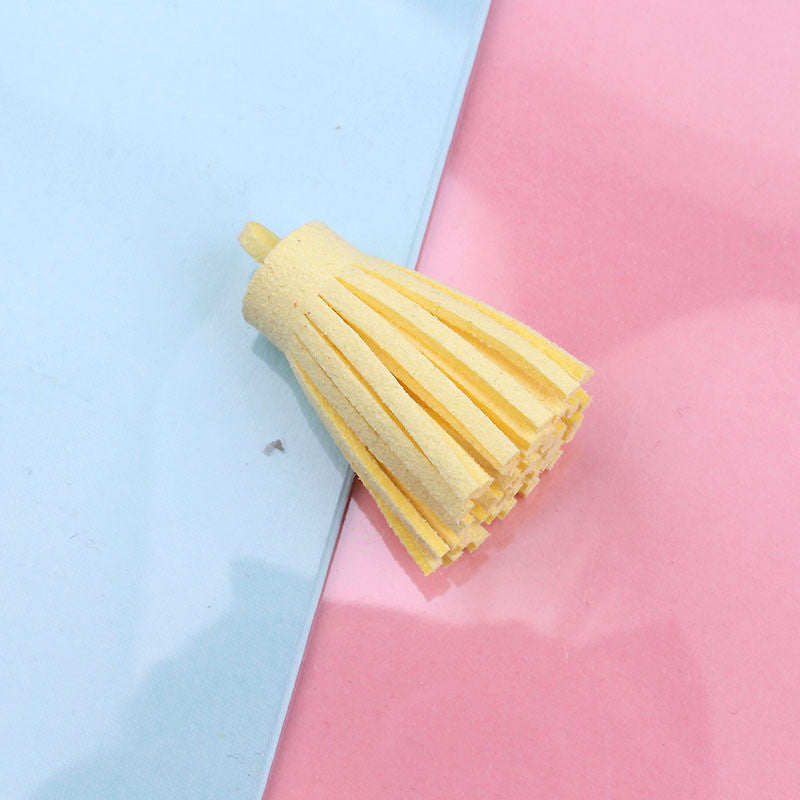 3cm Suede Tassel Charm | Bag Pendant | Double-Sided Microfiber PU Tassel Accessory | Keychain Tassel